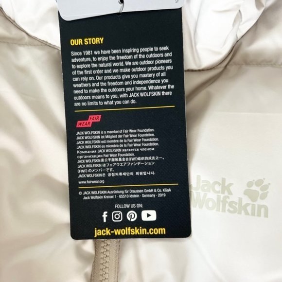 NWT Jack Wolfskin Long Puffer Coat, Light Grey Taupe, Size XS - Picture 16 of 16